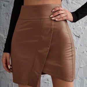 Faux leather skirt